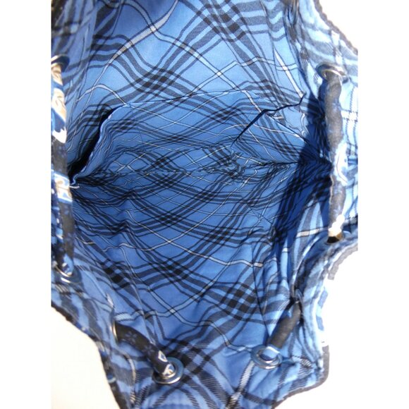 Vera Bradley Windsor Navy Quilted Drawstring Backpack - Picture 7 of 12